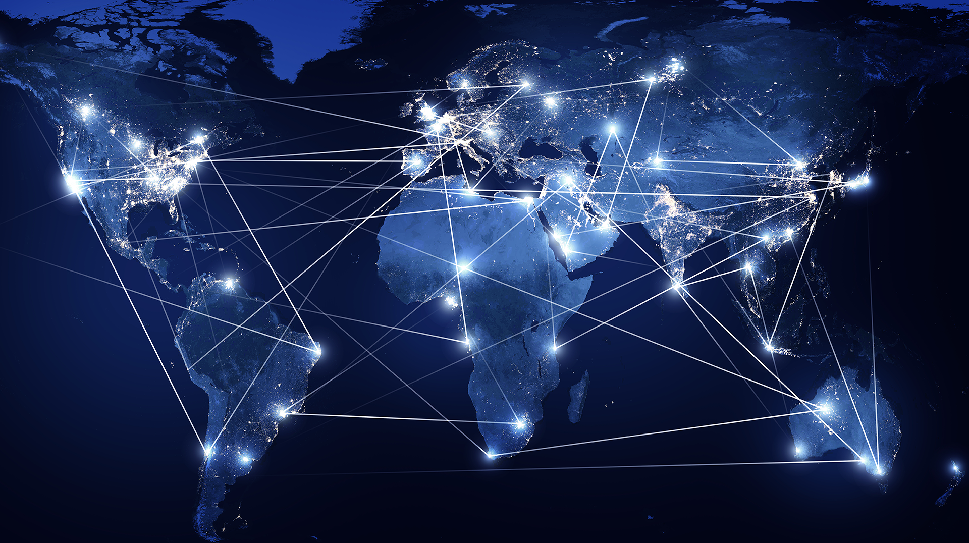 globe with digital connecting points